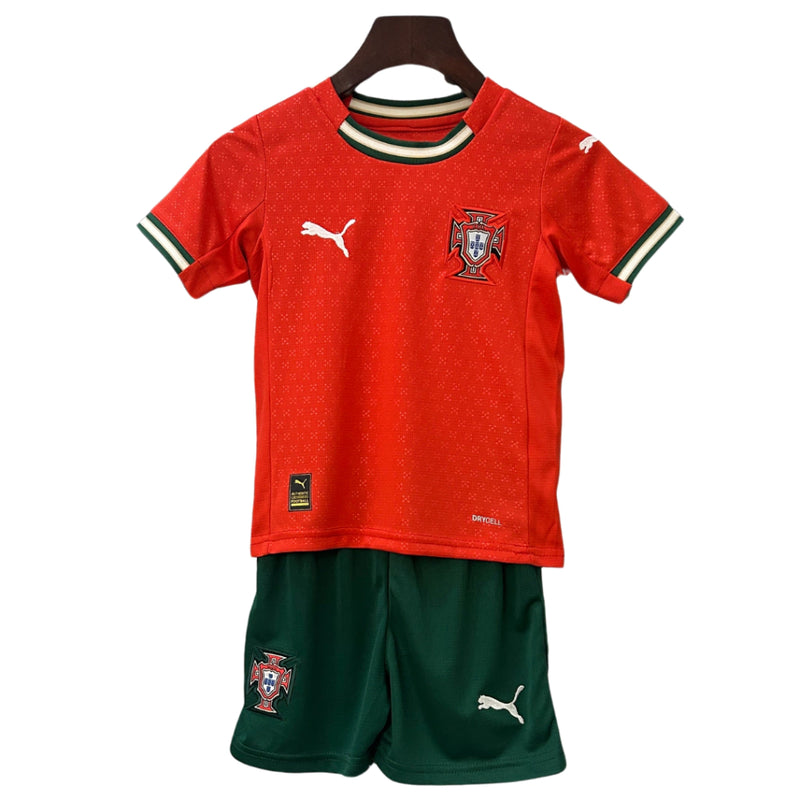 Kit Infantil Seleção De Portugal I 25/26 - Puma - Vermelho