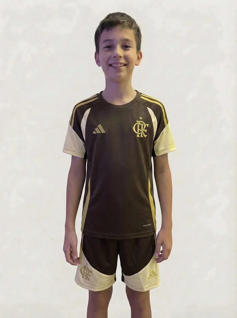Kit Infantil Flamengo Marrom 26/27