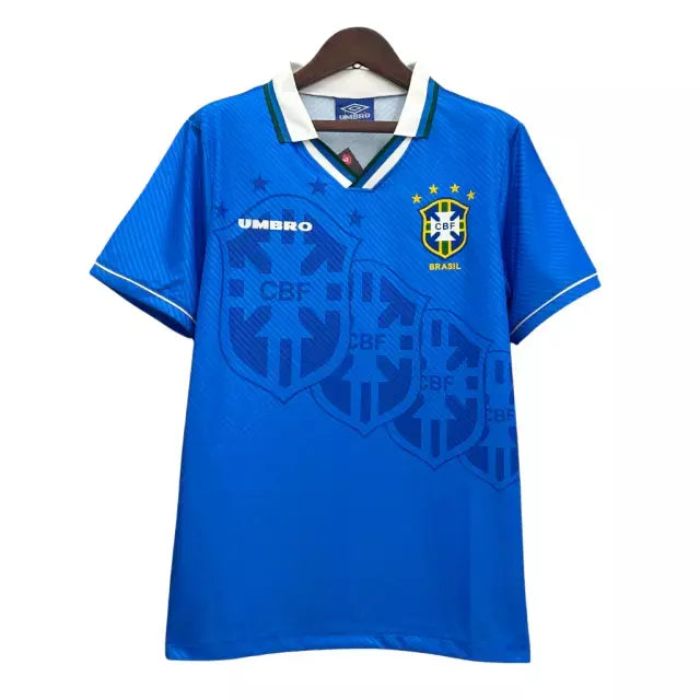 Camisa Retrô Seleção Brasileira Reserva 1994 Masculina - Azul