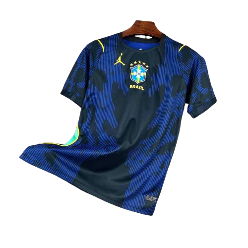 Camisa Torcedor Brasil II Copa 2026 Masculina - Azul E Preta