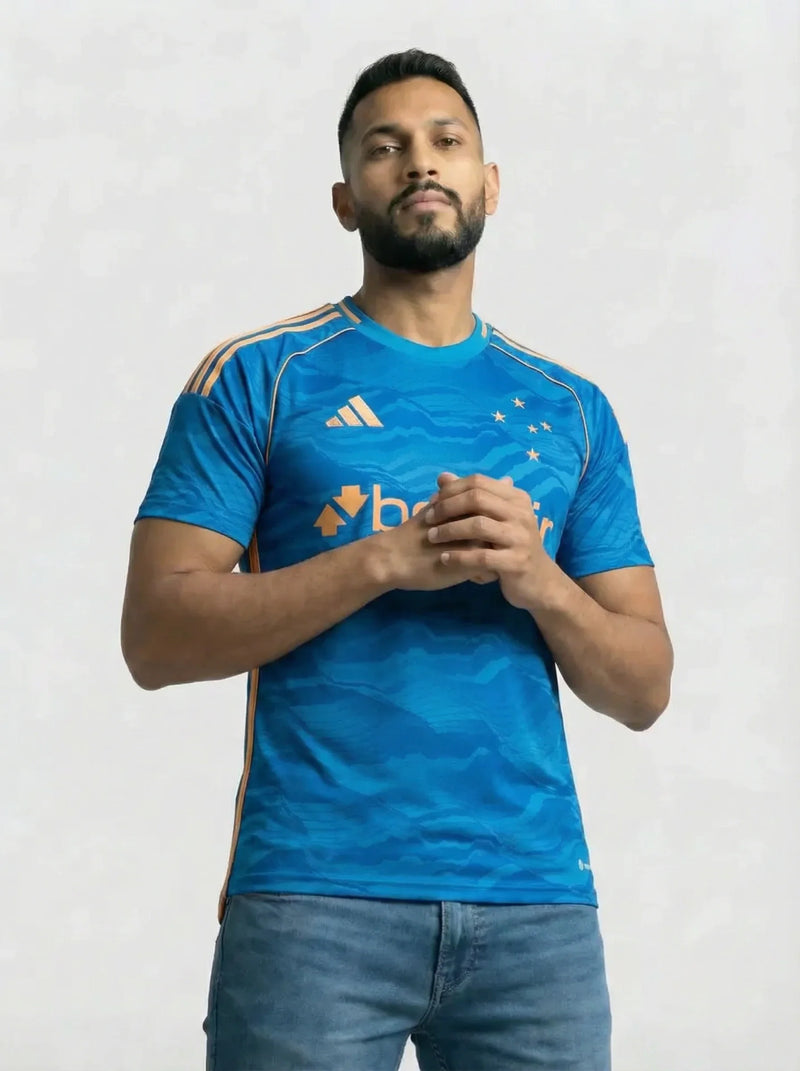 Camisa Cruzeiro Azul E Dourado IIi 25/26