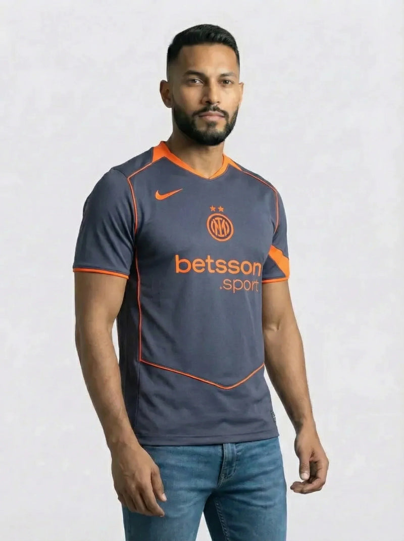 Camisa Inter De Milão Azul E Laranja IIi 25/26