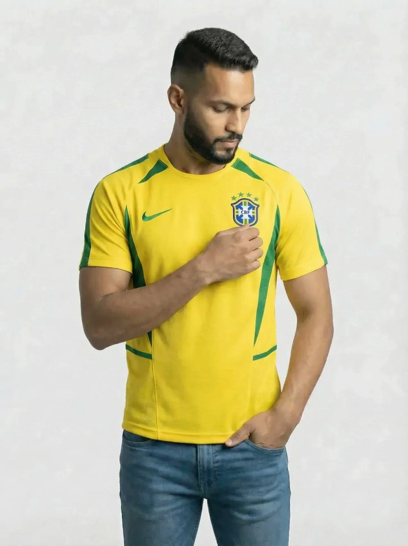 Camisa Retro Seleção Brasil 2002