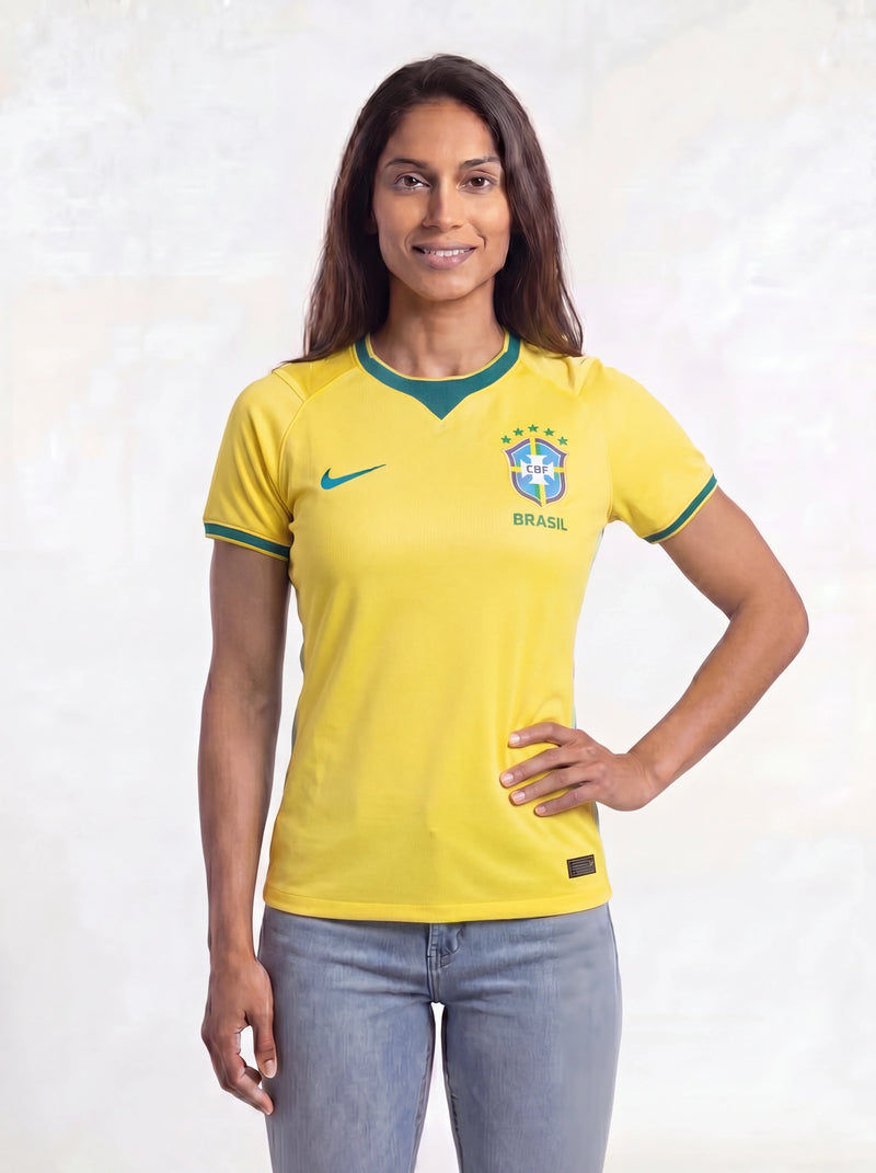 Camisa Feminina Seleção Brasil Amarela I 26/27