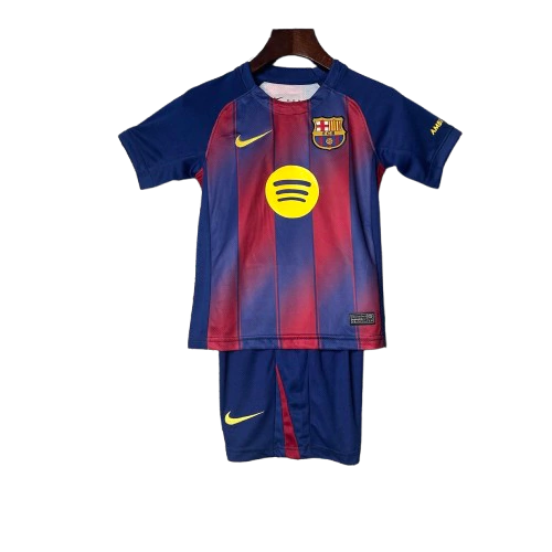 Kit Infantil Barcelona I 25/26 - Nike - Azul E Vermelho Degrade