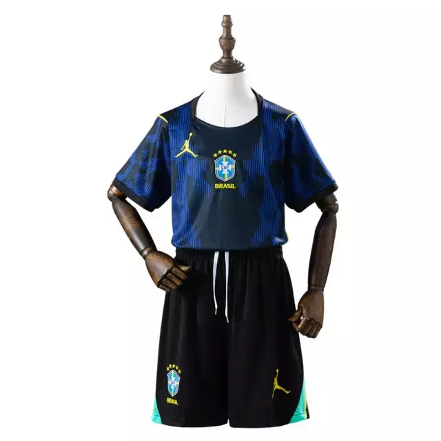 Kit Infantil Brasil II Copa 2026 Torcedor - Azul E Preto