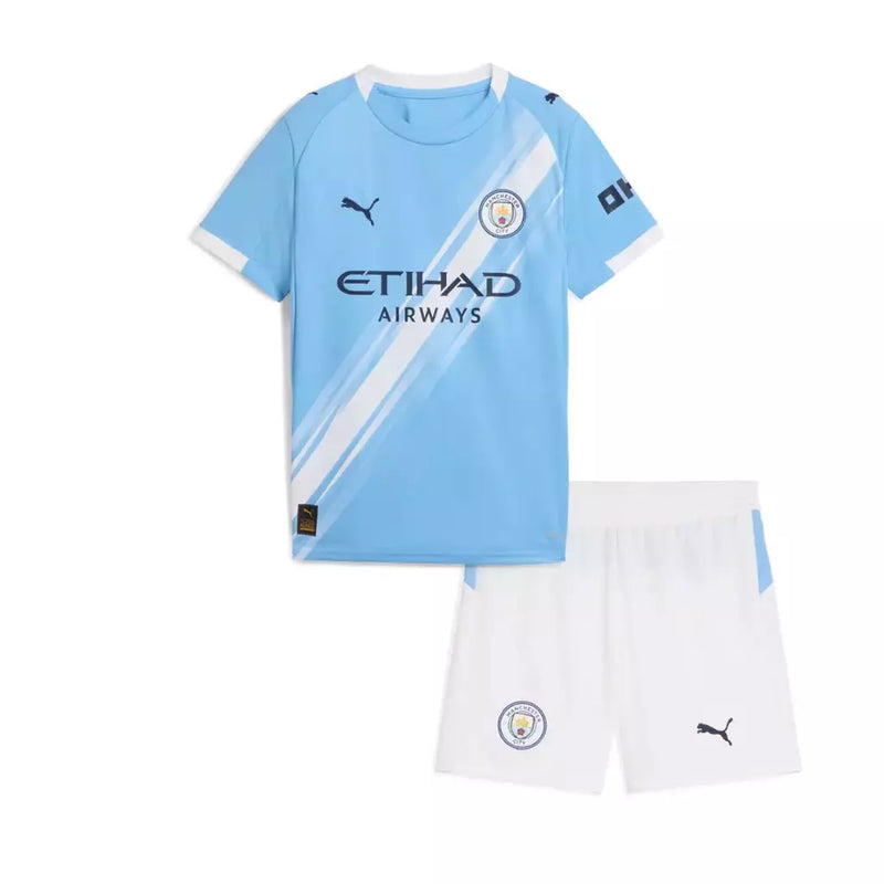 Kit Infantil Manchester City I 25/26 - Puma - Azul