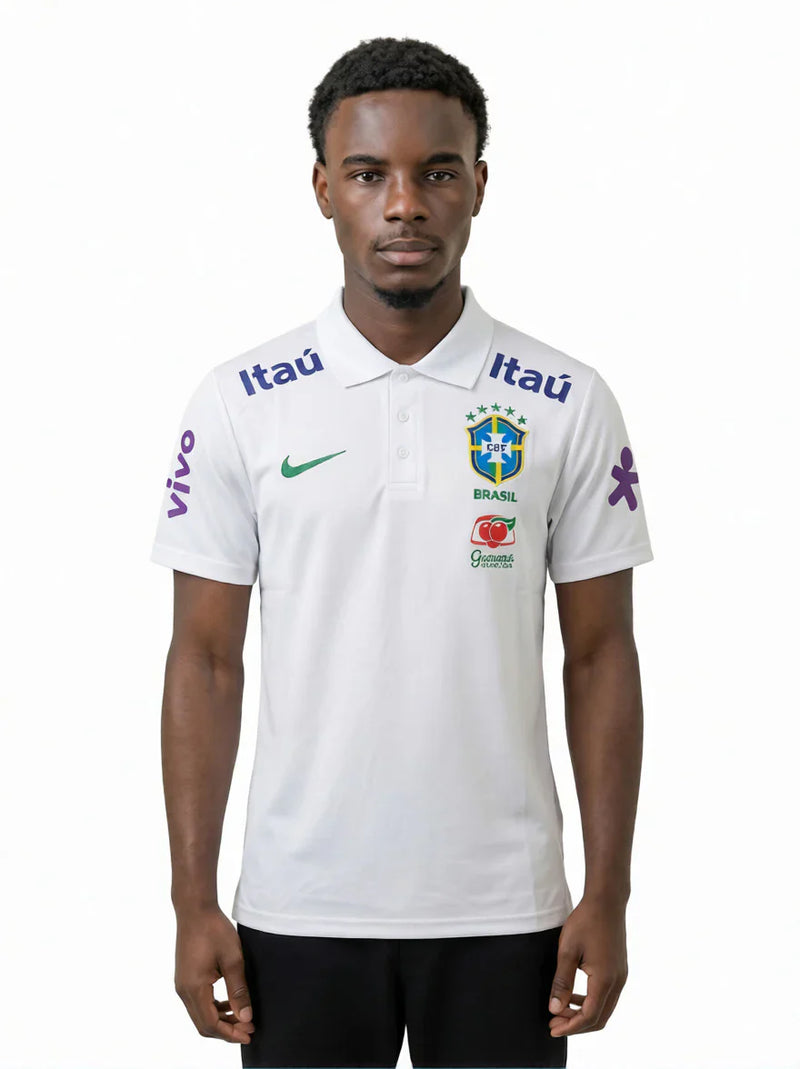 Camisa Polo Brasil Branca