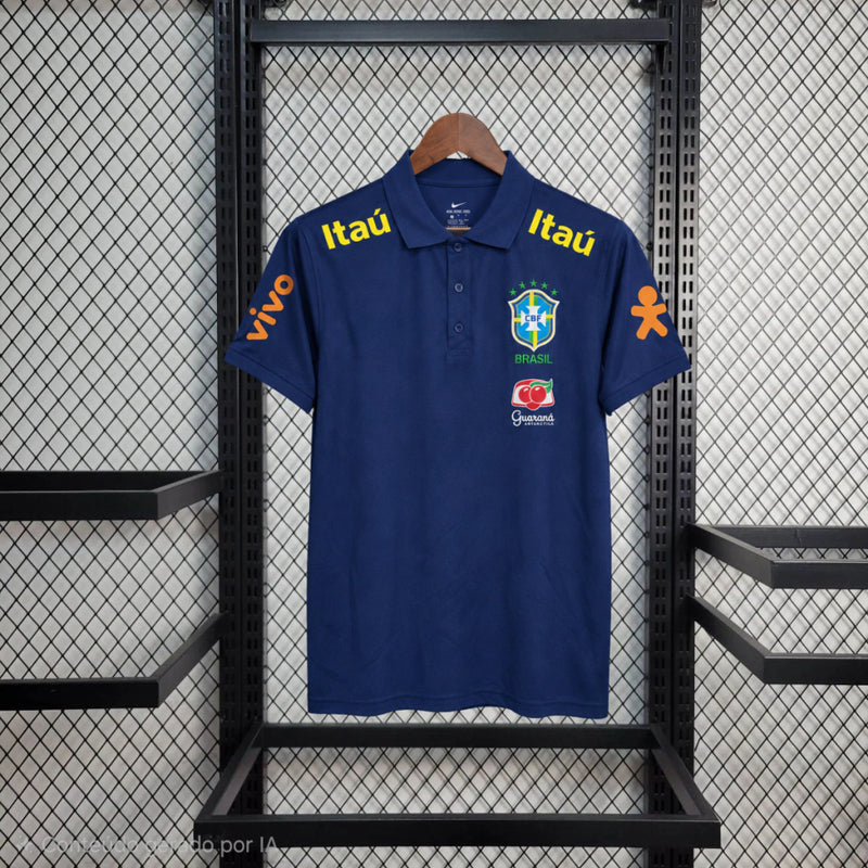 Camisa Brasil Treino Azul Escuro 21/22 Torcedor Masculina