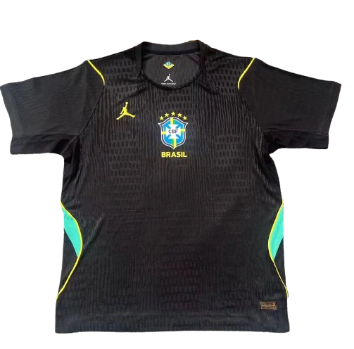Camisa Brasil Nike Treino 2026 Jogador Masculina - Preta (Símbolo No Meio)